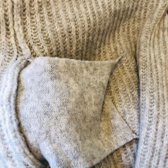 J. Crew Open Front Cardigan Midi Shawl Ribbed Wool Blend Gray Loose Boxy Fit XXS - Picture 8 of 15